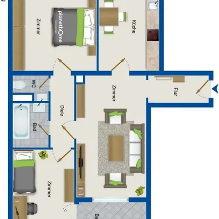 Familienfreundliche Geraeumige Design-Wohnung Mit Balkon Im Zentrum - Apolonialiving Karlsruhe Exterior photo